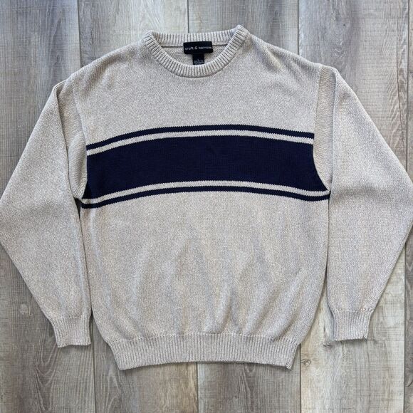 Vintage Croft & Barrow Mens Knit Sweater Size L Fisherman Academia Heritage Cozy - Picture 6 of 13